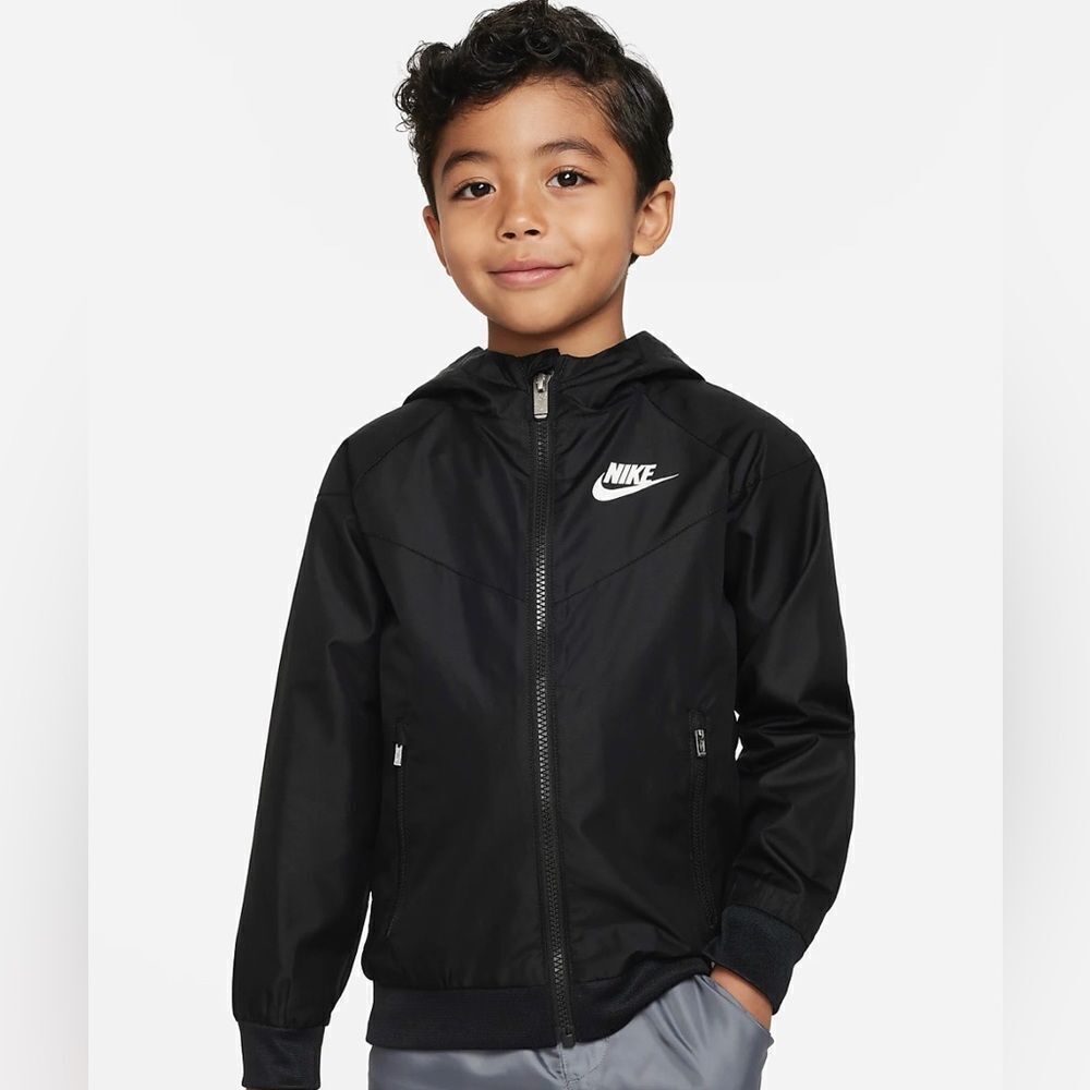 Nike Windrunner Black Full Zipped Jacket size 2T.